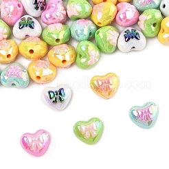 40Pcs UV Plated Acrylic Beads&nbsp;PACR-FS0001-08