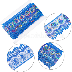 4~4.5M Ethnic Style Polyester Lace Trim with Colorful Paillette&nbsp;OCOR-GF0002-39C