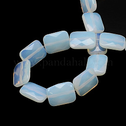 Faceted Rectangle Opalite Beads Strands&nbsp;G-R304-02