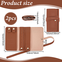 2Pcs PU Leather Jewelry Rolls for Rings Earrings Necklaces&nbsp;AJEW-FG0005-98C