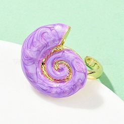 Brass Enamel Adjustable Cuff Rings for Women&nbsp;RJEW-G357-01I