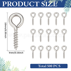 304 Stainless Steel Screw Eye Pin Peg Bails&nbsp;STAS-ME0001-82B-P