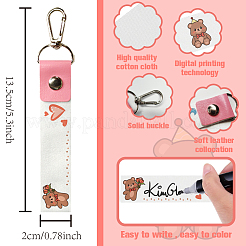PU Leather & Cotton Name Marker Keychain&nbsp;AJEW-WH0514-001