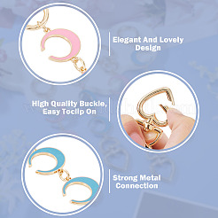 4Pcs 4 Styles Alloy Enamel Moon Link Chain Bag Extension Chains&nbsp;AJEW-TA0003-13