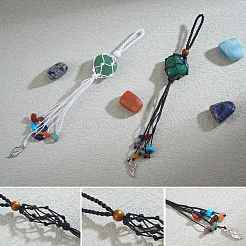 12Pcs Wing Braided Nylon Cord Macrame Pouch Pendant Decorations&nbsp;AJEW-SW00009-04