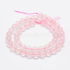 Natural Madagascar Rose Quartz Beads Strands&nbsp;G-P322-26-8mm