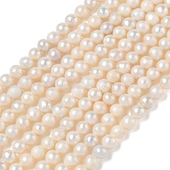 Natural Cultured Freshwater Pearl Beads Strands&nbsp;PA-CBAC463-25