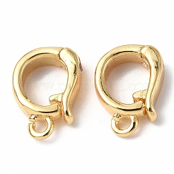 Brass Fold Over Clasps&nbsp;X-KK-P223-25G