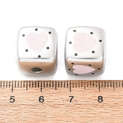 Plating Printed Acrylic Beads&nbsp;AC-CBA655C-10
