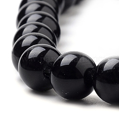 Natural Black Onyx Beads Strands&nbsp;G-S259-19-6mm