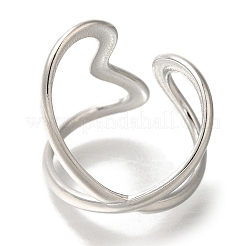 304 Stainless Steel Cuff Rings&nbsp;X-RJEW-Z074-21P