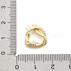 Brass Micro Pave Cubic Zirconia Pendants&nbsp;KK-M321-01B-G