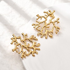 304 Stainless Steel Dangle Stud Earrings&nbsp;EJEW-K268-43A-G
