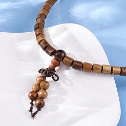 Wood Round Beads Wrap Bracelets&nbsp;BJEW-U041-02A