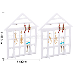 Detachable Lovely House Acrylic Earring Display Stands&nbsp;EDIS-WH0029-48B