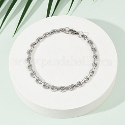 201 Stainless Steel Cuba Style Chian Bracelet for Men&nbsp;LS-BJEW-B138-06P-01