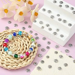 200Pcs 10 Styles Tibetan Style Alloy Bead Caps&nbsp;TIBE-CJ0001-22