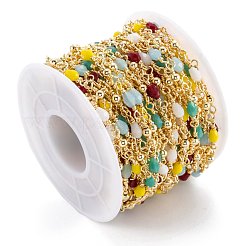 Brass Handmade Beaded Chains&nbsp;CHC-M021-18LG