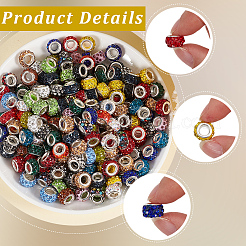 400Pcs 20 Colors Handmade Polymer Clay Rhinestone European Beads&nbsp;CPDL-PA0001-01B