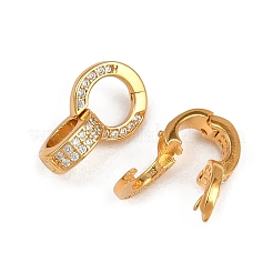 Rack Plating 925 Sterling Silver Micro Pave Clear Cubic Zirconia Enhancer Shortener Bails&nbsp;STER-H105-05G