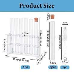 6Pcs Transparent Glass Test Tubes&nbsp;CON-OC0001-80