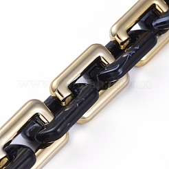 Handmade CCB Plastic Boston Link Chains&nbsp;AJEW-JB00683