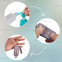 6Pcs 6 Colors ortable Empty Travel Bottle Keychains&nbsp;KEYC-SC0001-57A