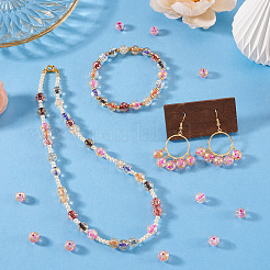 100Pcs Crackle Transparent Glass Beads&nbsp;GLAA-TADJ0001-12I
