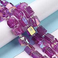 Electroplated Natural Quartz Beads Strands&nbsp;G-G767-02-07