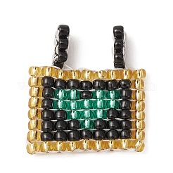 Handmade Loom Pattern Seed Beads&nbsp;PALLOY-MZ00158