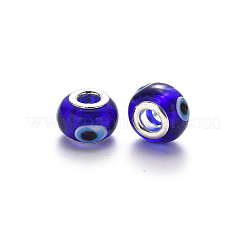Handmade Evil Eye Lampwork European Beads&nbsp;LPDL-N001-003-C02