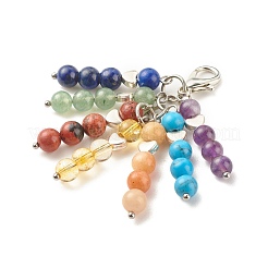 Chakra Theme Gemstone Beaded Tassel Pendant Decorations&nbsp;HJEW-JM00684