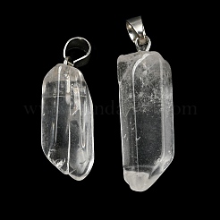 Natural Quartz Crystal Pointed Pendants&nbsp;G-G779-02P