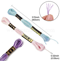 24 Skeins 6 Colors 6-Ply Polyester Embroidery Floss&nbsp;OCOR-FS0001-04