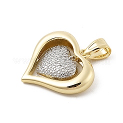 Brass Micro Pave Cubic Zirconia Pendants&nbsp;KK-U047-23G-02