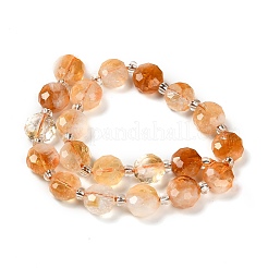 Heated Natural Citrine Beads Strands&nbsp;G-B153-B09