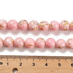 Assembled Synthetic Stone and Trochus Shell Beads Strands&nbsp;G-B128-08C-03