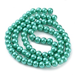 Baking Paint Pearlized Glass Pearl Round Bead Strands&nbsp;HY-Q330-8mm-29