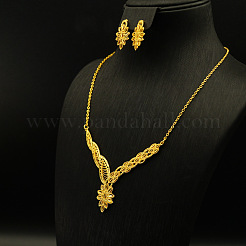 Brass Pendant Necklaces & Stud Earrings for Women&nbsp;FS-WGBE006-01