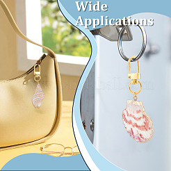 Electroplate Shell Pendant Decorations&nbsp;HJEW-NB00203