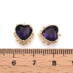 Brass Pave Cubic Zirconia Pendants&nbsp;ZIRC-T016-09