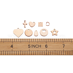 304 Stainless Steel Stamping Blank Tag Charms Sets&nbsp;STAS-TA0004-12RG