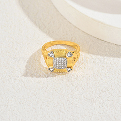 Brass Micro Pave Cubic Zirconia Finger Rings for Women&nbsp;GF8106-2