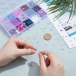 DIY Purple Themed Jewerly Making Finding Kits&nbsp;DIY-ME0001-18