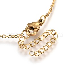 Brass Micro Pave Cubic Zirconia Pendant Necklaces&nbsp;NJEW-O108-01G