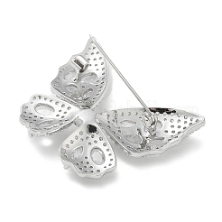 Butterfly Brass Cubic Zirconia Brooches &nbsp;JEWB-Q013-01P