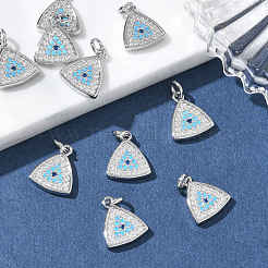 SHEGRACE Brass Colorful Cubic Zirconia Pendants&nbsp;XGRQ3K375-520P