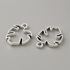 Maple Leaf Zinc Alloy Open Back Bezel Pendants&nbsp;FIND-WH0139-344AS
