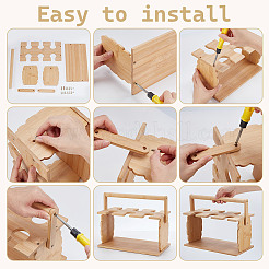 6 Grids Wood Wine Glass Rack&nbsp;ODIS-WH0030-115