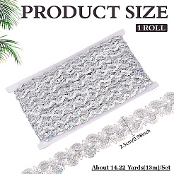 Metallic Braided Lace Trim&nbsp;OCOR-WH0101-162A